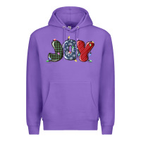 Purple joy christmas lights Premium Hoodie - MaliasSmallBusiness