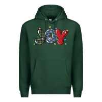 Sports Green joy christmas lights Premium Hoodie - MaliasSmallBusiness