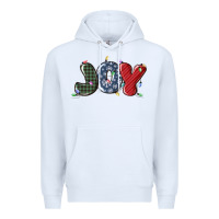 White joy christmas lights Premium Hoodie - MaliasSmallBusiness