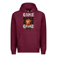 Burgundy game day basketball bal Premium Hoodie - MaliasSmallBusiness