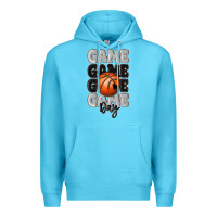 Ocean Blue game day basketball bal Premium Hoodie - MaliasSmallBusiness