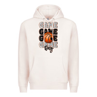 Pale Pink game day basketball bal Premium Hoodie - MaliasSmallBusiness