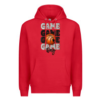 Red game day basketball bal Premium Hoodie - MaliasSmallBusiness