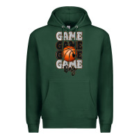 Sports Green game day basketball bal Premium Hoodie - MaliasSmallBusiness