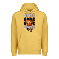 Antique Gold game day basketball bal Premium Hoodie - MaliasSmallBusiness