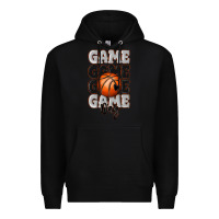 Black game day basketball bal Premium Hoodie - MaliasSmallBusiness