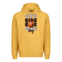 Mustard game day basketball bal Premium Hoodie - MaliasSmallBusiness