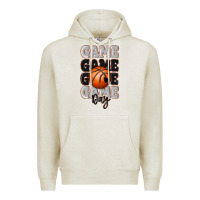 Oatmeal Heather game day basketball bal Premium Hoodie - MaliasSmallBusiness