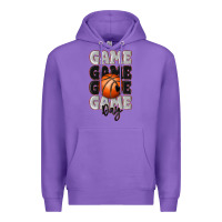 Purple game day basketball bal Premium Hoodie - MaliasSmallBusiness
