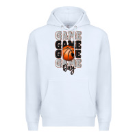 White game day basketball bal Premium Hoodie - MaliasSmallBusiness