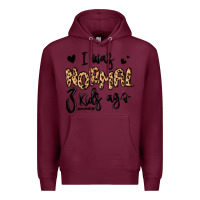 Burgundy i was normal three kids ago momlife Premium Hoodie - MaliasSmallBusiness