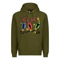 Army Green let's get lit Premium Hoodie - MaliasSmallBusiness