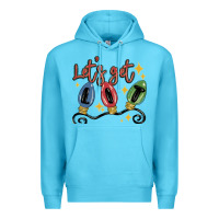 Ocean Blue let's get lit Premium Hoodie - MaliasSmallBusiness