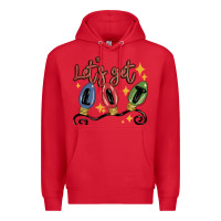 Red let's get lit Premium Hoodie - MaliasSmallBusiness