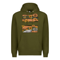 Army Green custom name kitchen tools Premium Hoodie - MaliasSmallBusiness