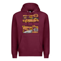 Burgundy custom name kitchen tools Premium Hoodie - MaliasSmallBusiness