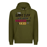 Army Green on game day we wear maroon and gold Premium Hoodie - MaliasSmallBusiness