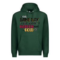 Sports Green on game day we wear maroon and gold Premium Hoodie - MaliasSmallBusiness