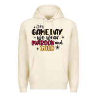 Tofu on game day we wear maroon and gold Premium Hoodie - MaliasSmallBusiness