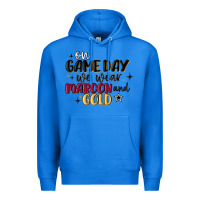 True Royal on game day we wear maroon and gold Premium Hoodie - MaliasSmallBusiness
