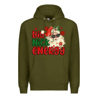 Army Green big nick energy Premium Hoodie - MaliasSmallBusiness