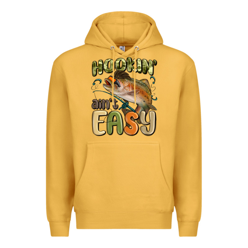 Hookin' Ain't Easy Premium Hoodie by MaliasSmallBusiness | Teevron