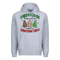 Heather Grey farm fresh christmas trees Premium Hoodie - MaliasSmallBusiness