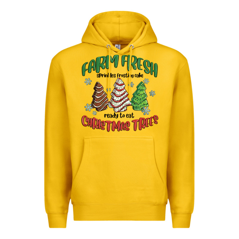 Farm Fresh Christmas Trees Premium Hoodie by MaliasSmallBusiness | Teevron