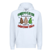 White farm fresh christmas trees Premium Hoodie - MaliasSmallBusiness