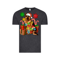 Vintage Black christmas german shepherd Vintage Tee - Artiststas