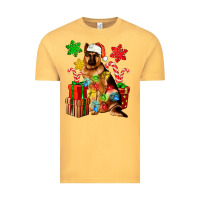 Vintage Mustard christmas german shepherd Vintage Tee - Artiststas