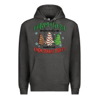 Charcoal Heather farm fresh christmas trees Premium Hoodie - MaliasSmallBusiness