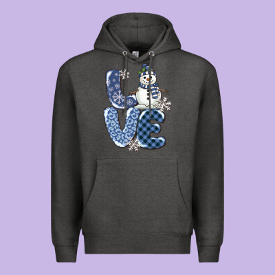 Premium Hoodie love snowman