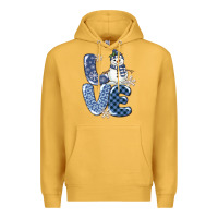Mustard love snowman Premium Hoodie - MaliasSmallBusiness