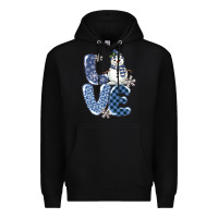 Black love snowman Premium Hoodie - MaliasSmallBusiness
