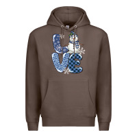 Coffee love snowman Premium Hoodie - MaliasSmallBusiness