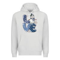 Dove Grey love snowman Premium Hoodie - MaliasSmallBusiness
