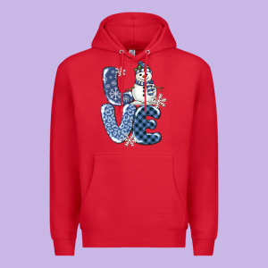 Love Snowman Premium Hoodie Designed By Maliassmallbusiness