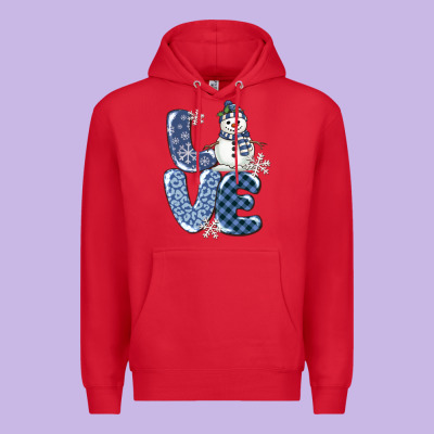 Premium Hoodie love snowman