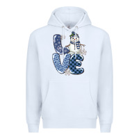White love snowman Premium Hoodie - MaliasSmallBusiness