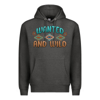 Charcoal Heather wanted and wild Premium Hoodie - MaliasSmallBusiness