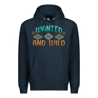 Navy wanted and wild Premium Hoodie - MaliasSmallBusiness