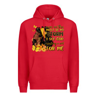 Red even in the midst of my storm i see god Premium Hoodie - MaliasSmallBusiness