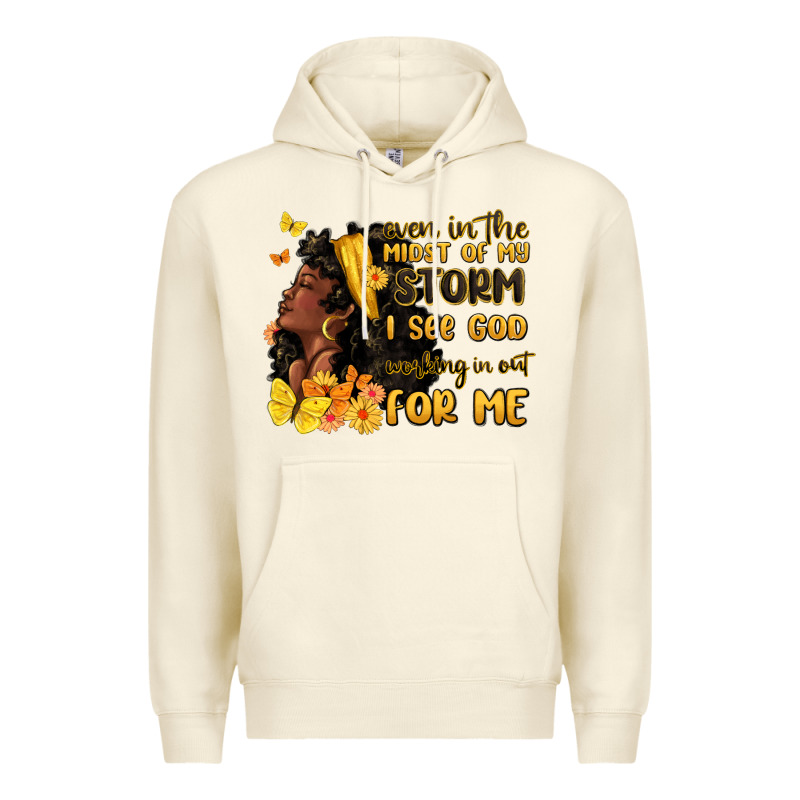 Even In The Midst Of My Storm I See God Premium Hoodie by MaliasSmallBusiness | Teevron