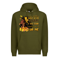 Army Green even in the midst of my storm i see god Premium Hoodie - MaliasSmallBusiness