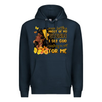 Navy even in the midst of my storm i see god Premium Hoodie - MaliasSmallBusiness