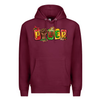 Burgundy power juneteenth Premium Hoodie - MaliasSmallBusiness