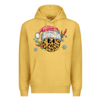 Antique Gold leopard smiley face Premium Hoodie - MaliasSmallBusiness