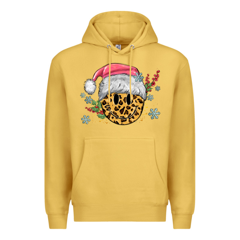 Leopard Smiley Face Premium Hoodie by MaliasSmallBusiness | Teevron