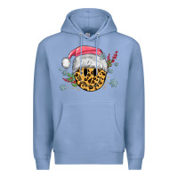 Colony Blue leopard smiley face Premium Hoodie - MaliasSmallBusiness